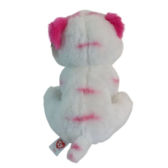 Ty Beanie Boos Tabor White Pink Tiger Plush 7" Stuffed Animal Toy NWT - Picture 4 of 7